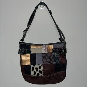 VTG Y2K Limited Edition Inspired Holiday Patchwork  Shoulder Bag (A)